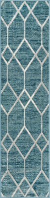 Garden Maze Retreat Collection Area Rug -  Greenbower Runner Blue  lifestyle 51