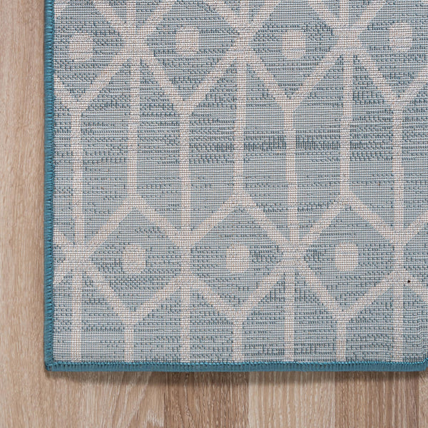 Garden Maze Retreat Collection Area Rug -  Mazeview Square Blue  lifestyle 172