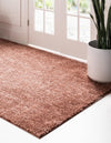 Plush Paradise Retreat Collection Area Rug - Santorini (Grapefruit Pink) Rectangle Grapefruit Pink  lifestyle 3