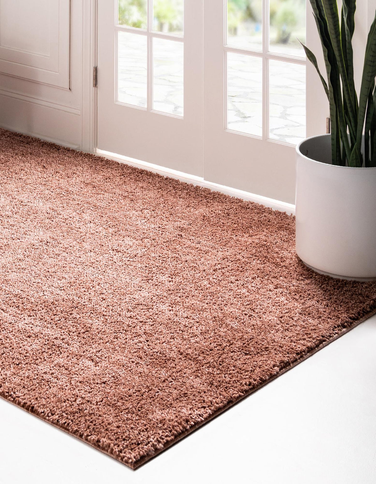 Plush Paradise Retreat Collection Area Rug - Santorini Rectangle Grapefruit Pink  lifestyle 9