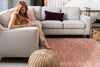 Plush Paradise Retreat Collection Area Rug - Santorini (Grapefruit Pink) Rectangle Grapefruit Pink  lifestyle 10