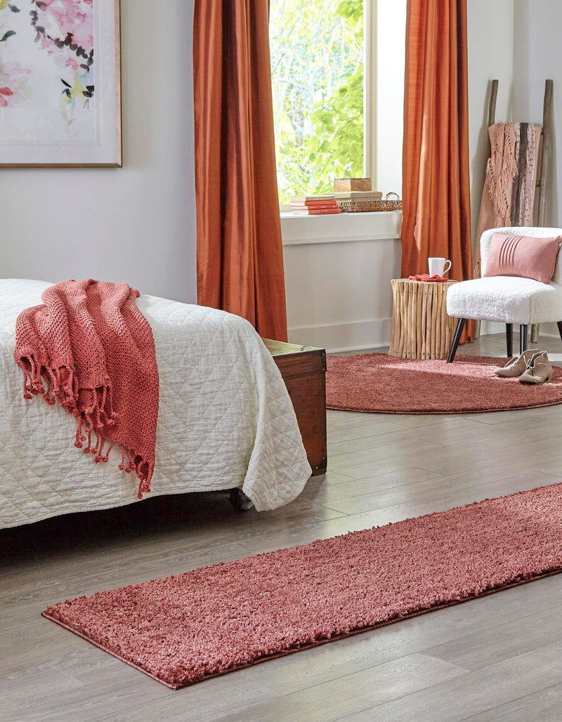 Plush Paradise Retreat Collection Area Rug - Santorini (Pomegranate Red) Runner Pomegranate Red  lifestyle 20
