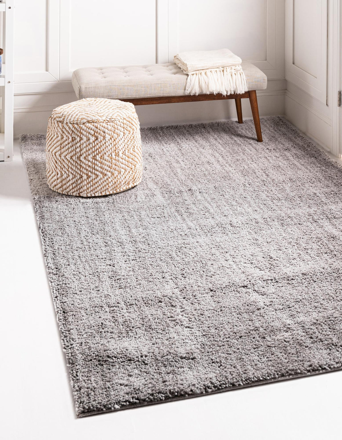 Plush Paradise Retreat Collection Area Rug - Santorini (Ash Gray) Rectangle Ash Gray  lifestyle 2