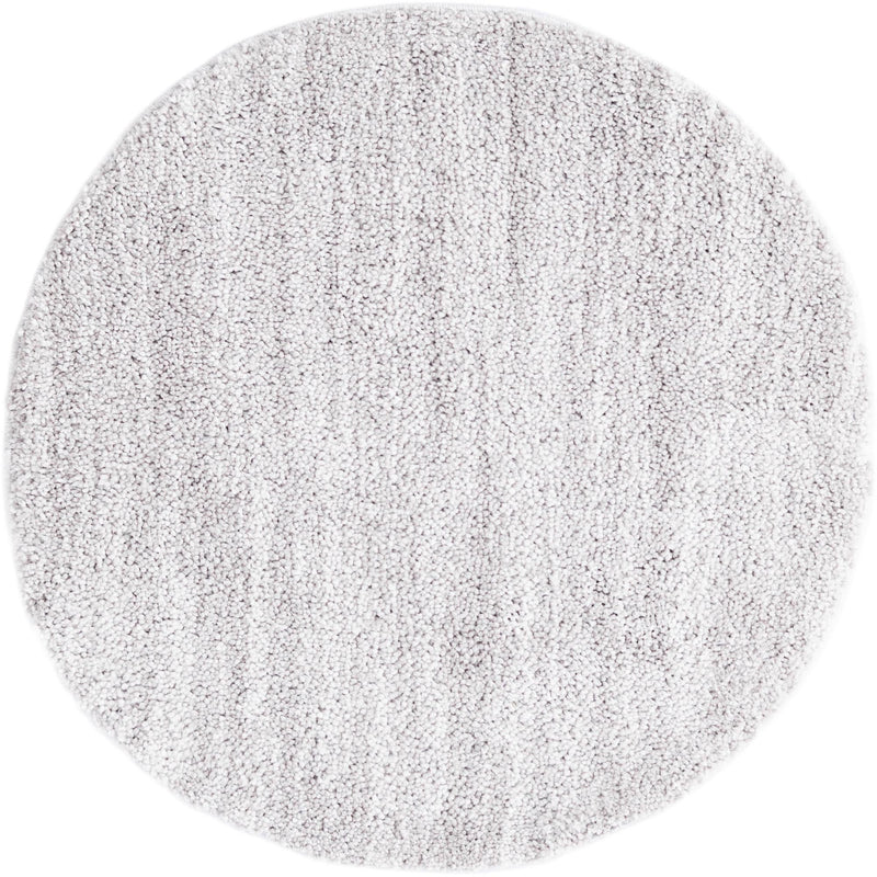 Plush Paradise Retreat Collection Area Rug - Santorini (Ash Gray) Round Ash Gray  lifestyle 12