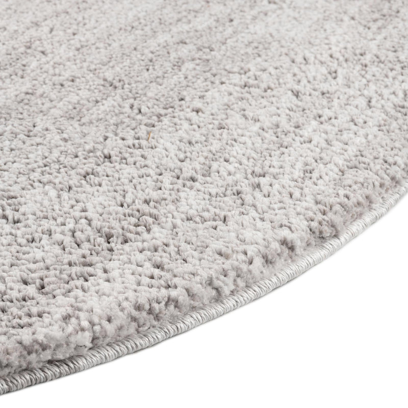 Plush Paradise Retreat Collection Area Rug - Santorini (Ash Gray) Round Ash Gray  lifestyle 27