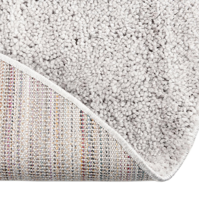 Plush Paradise Retreat Collection Area Rug - Santorini (Ash Gray) Round Ash Gray  lifestyle 33