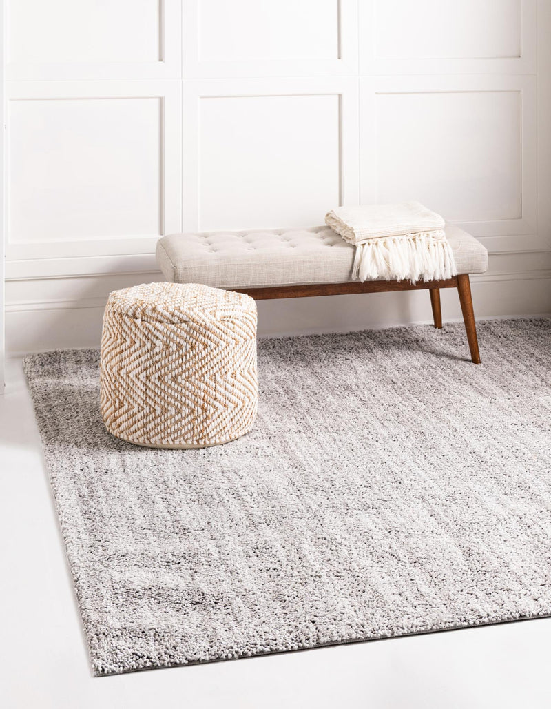 Plush Paradise Retreat Collection Area Rug - Santorini (Ash Gray) Square Ash Gray  lifestyle 16