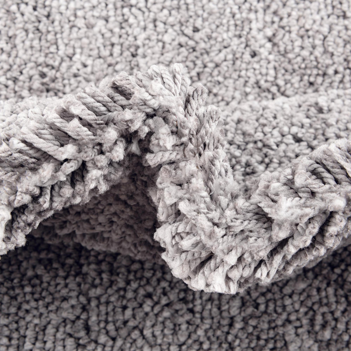 Plush Paradise Retreat Collection Area Rug - Santorini Round Pepper Gray  lifestyle 93