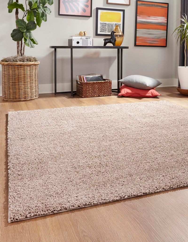 Plush Paradise Retreat Collection Area Rug - Santorini (Mushroom) Square Mushroom  lifestyle 19