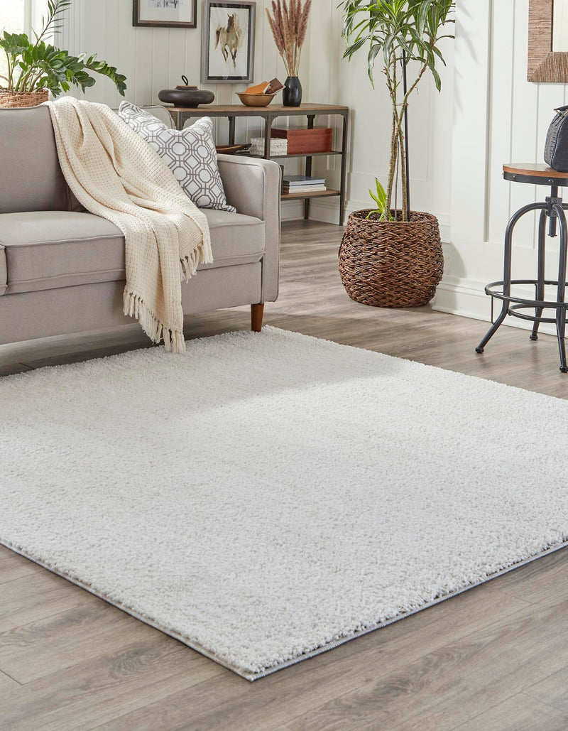 Plush Paradise Retreat Collection Area Rug - Santorini (Sea Salt White) Square Sea Salt White  lifestyle 19