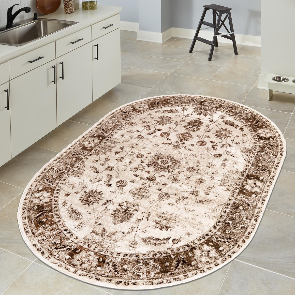 Andes Summit Collection Area Rug -  Aconcagua Oval Cream  lifestyle 50