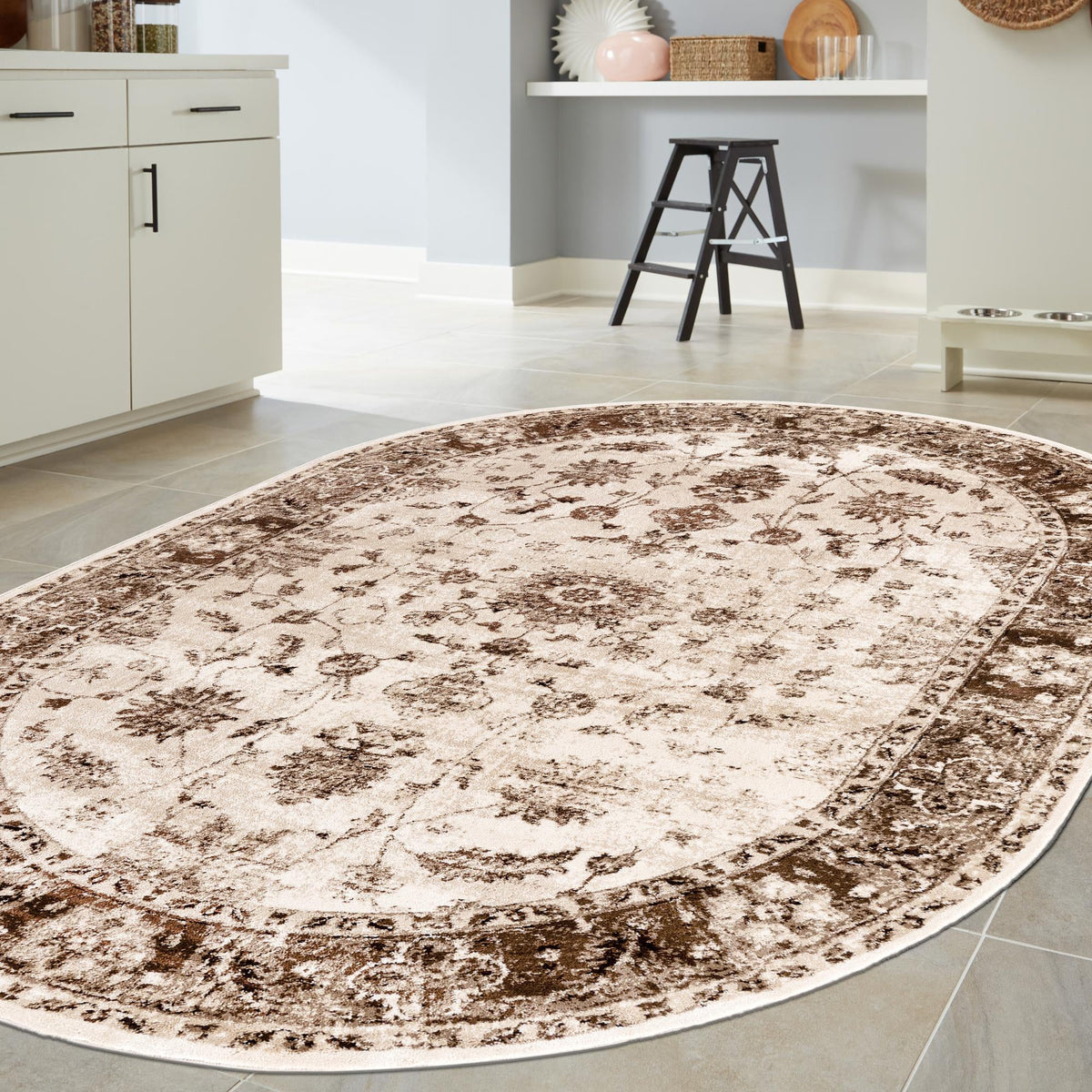 Andes Summit Collection Area Rug -  Aconcagua Oval Cream  lifestyle 52