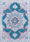 Baroque Era Collection Area Rug - Versailles (Teal Green) Rectangle Teal Green Main
