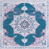 Baroque Era Collection Area Rug - Versailles (Teal Green) Square Teal Green  lifestyle 9
