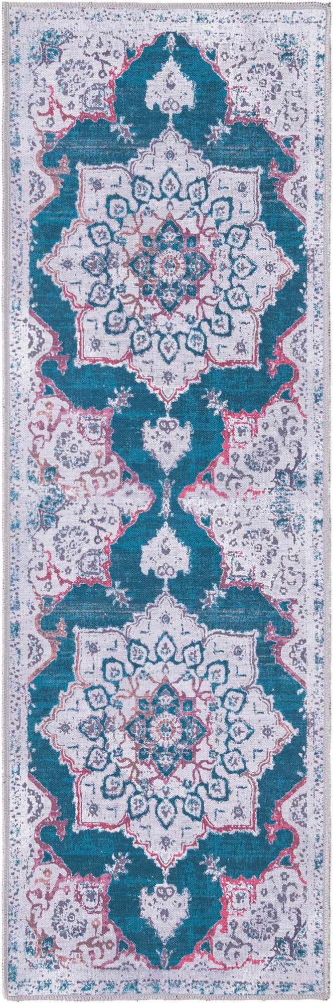 Baroque Era Collection Area Rug - Versailles (Teal Green) Runner Teal Green  lifestyle 10