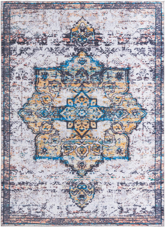 Baroque Era Collection Area Rug - Versailles (Sea Salt White) Rectangle Sea Salt White Main