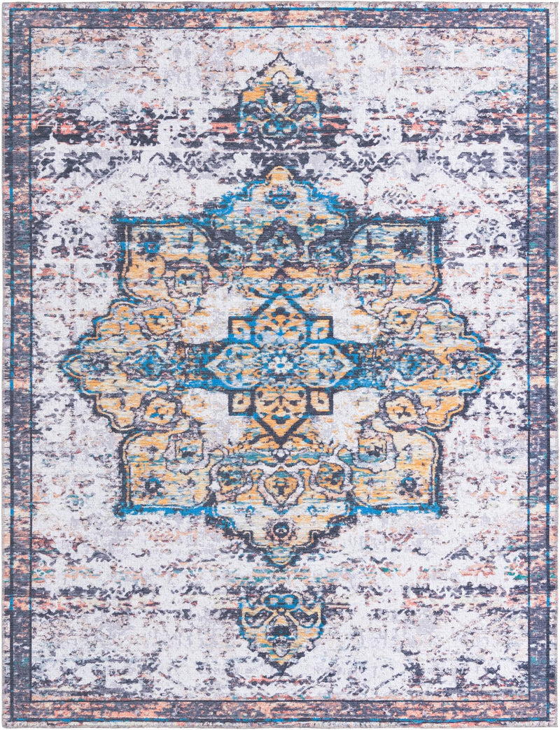 Baroque Era Collection Area Rug - Versailles (Sea Salt White) Rectangle Sea Salt White  lifestyle 2