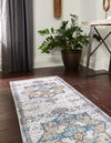 Baroque Era Collection Area Rug - Versailles (Sea Salt White) Runner Sea Salt White  lifestyle 14