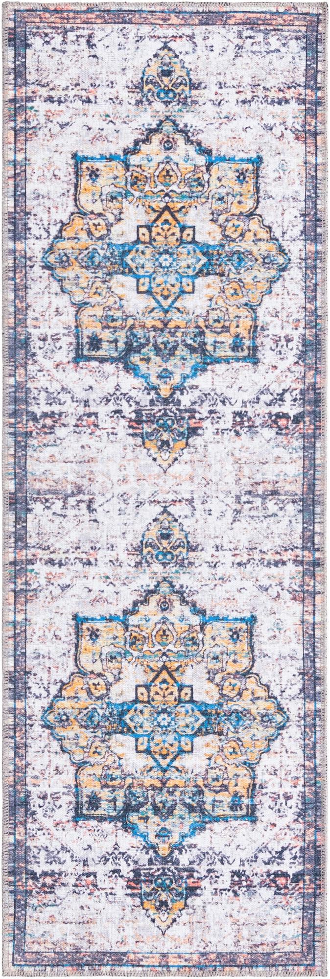 Baroque Era Collection Area Rug - Versailles (Sea Salt White) Runner Sea Salt White  lifestyle 10