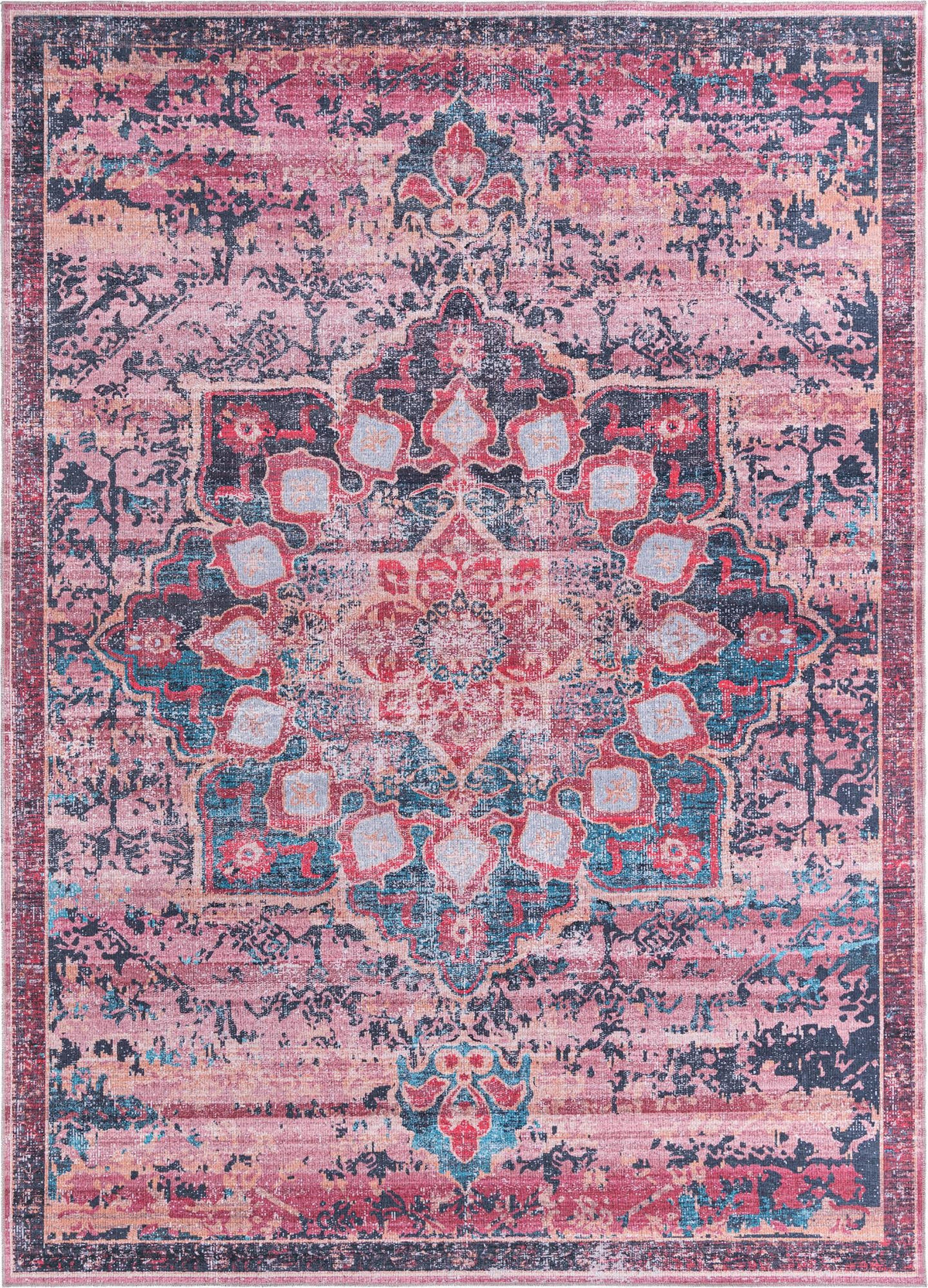 Baroque Era Collection Area Rug - Versailles (Brick) Rectangle Brick Main