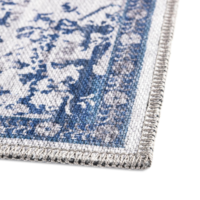 Baroque Era Collection Area Rug - Versailles (Gray Blue) Runner Gray Blue  lifestyle 30