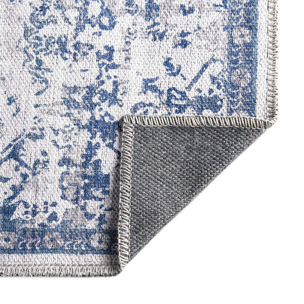 Baroque Era Collection Area Rug - Versailles (Gray Blue) Runner Gray Blue  lifestyle 38