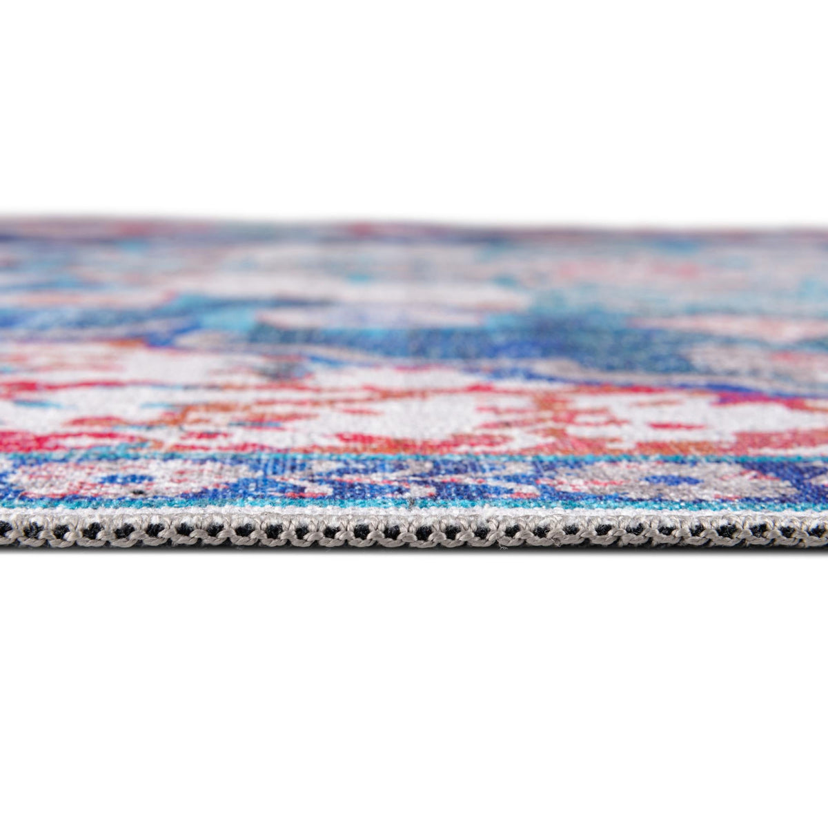 Baroque Era Collection Area Rug - Versailles (Ivory Blue) Rectangle Ivory Blue  lifestyle 4