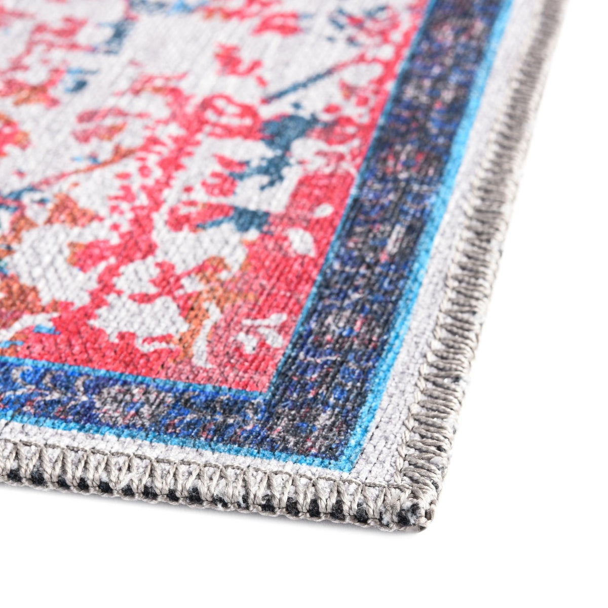 Baroque Era Collection Area Rug - Versailles (Ivory Blue) Runner Ivory Blue  lifestyle 20