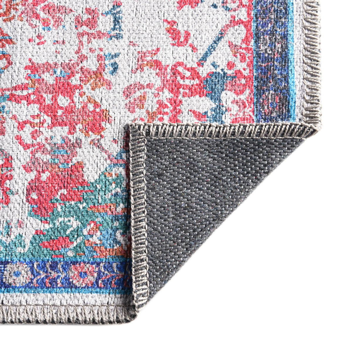 Baroque Era Collection Area Rug - Versailles (Ivory Blue) Runner Ivory Blue  lifestyle 24