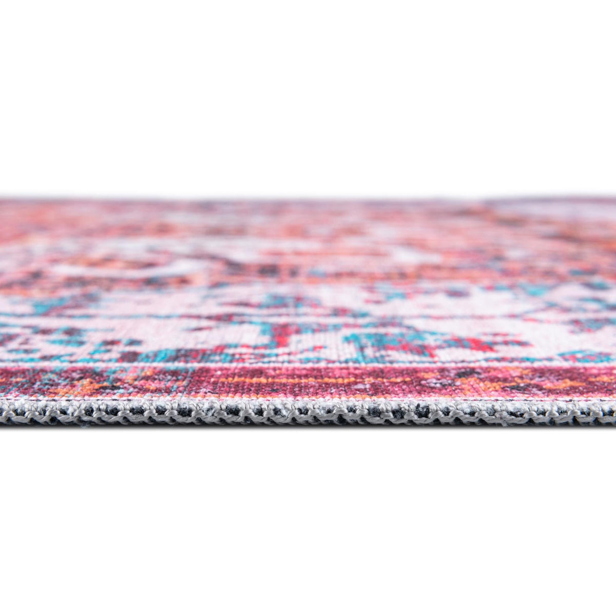 Baroque Era Collection Area Rug - Versailles (Ivory Orange) Square Ivory Orange  lifestyle 15