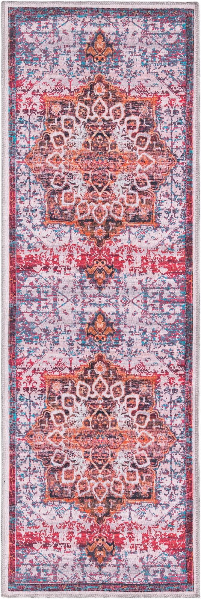 Baroque Era Collection Area Rug - Versailles (Ivory Orange) Runner Ivory Orange  lifestyle 10