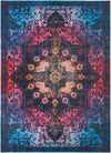 Baroque Era Collection Area Rug - Versailles (Multi Black) Rectangle Multi Black Main