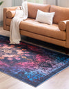 Baroque Era Collection Area Rug - Versailles (Multi Black) Rectangle Multi Black  lifestyle 3