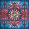 Baroque Era Collection Area Rug - Versailles (Multi Black) Square Multi Black  lifestyle 9
