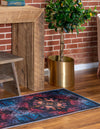 Baroque Era Collection Area Rug - Versailles (Multi Black) Runner Multi Black  lifestyle 14