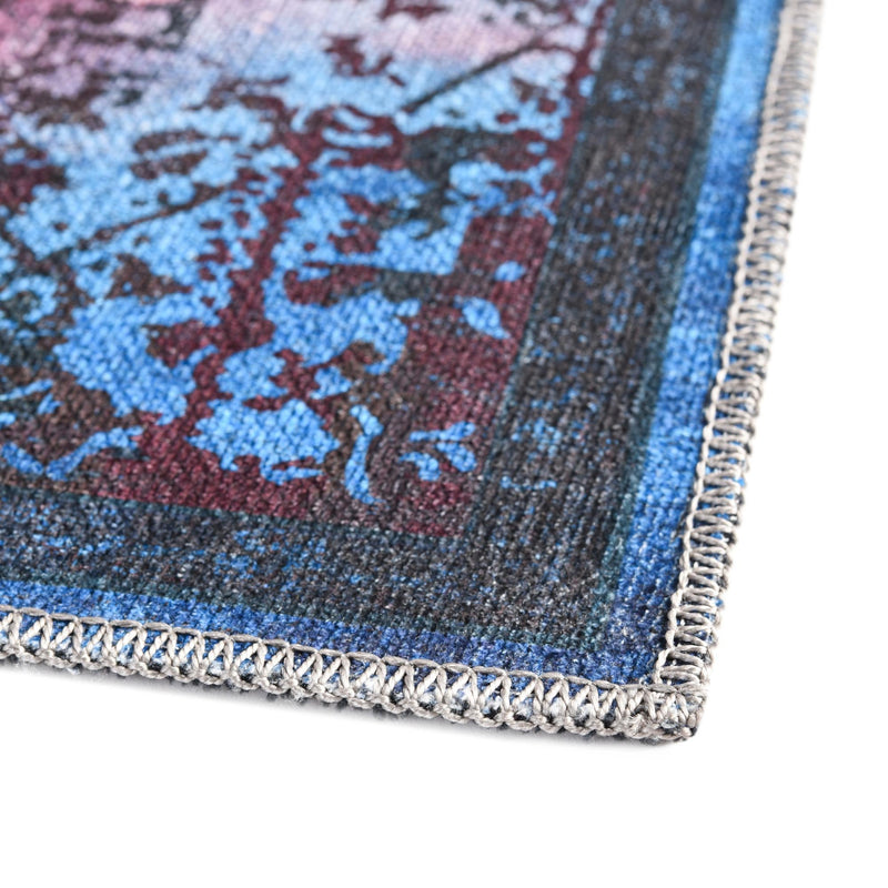 Baroque Era Collection Area Rug - Versailles (Multi Black) Runner Multi Black  lifestyle 20
