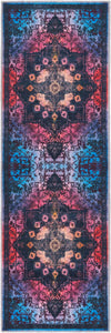 Baroque Era Collection Area Rug - Versailles (Multi Black) Runner Multi Black  lifestyle 10
