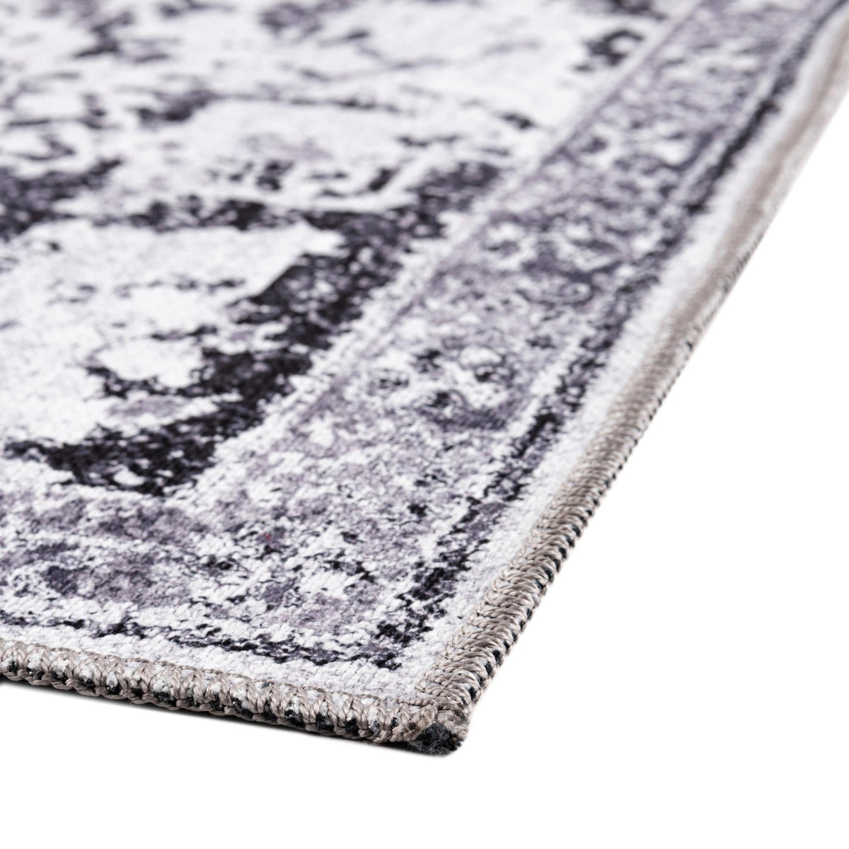 Baroque Era Collection Area Rug - Versailles (Light Gray) Rectangle Light Gray  lifestyle 6