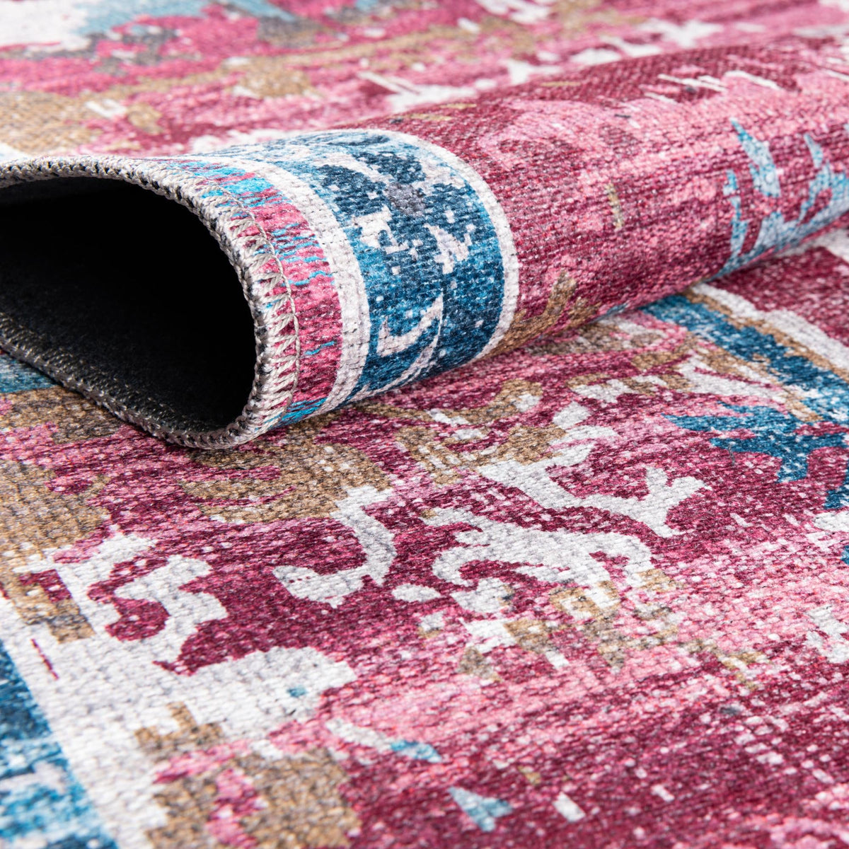 Baroque Era Collection Area Rug - Versailles (Antique Pink) Rectangle Antique Pink  lifestyle 5