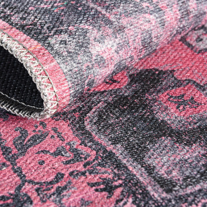 Baroque Era Collection Area Rug - Versailles (Antique Rose) Runner Antique Rose  lifestyle 18