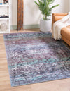 Baroque Era Collection Area Rug - Versailles (Blue Green) Rectangle Blue Green  lifestyle 2