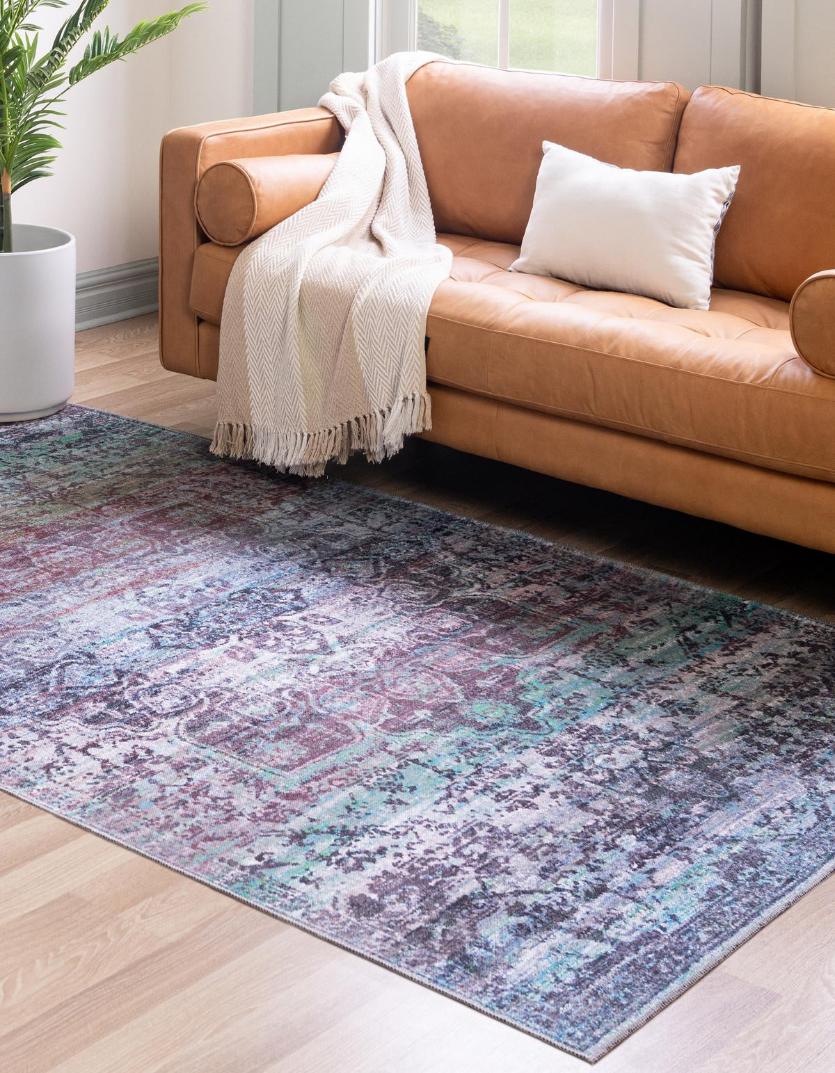 Baroque Era Collection Area Rug - Versailles (Blue Green) Rectangle Blue Green  lifestyle 3