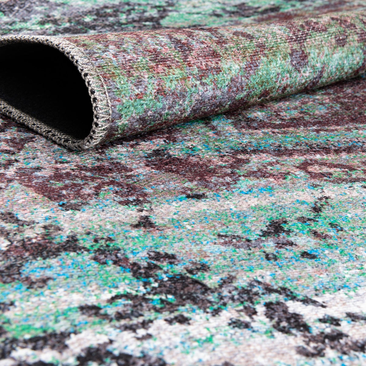 Baroque Era Collection Area Rug - Versailles (Blue Green) Rectangle Blue Green  lifestyle 5