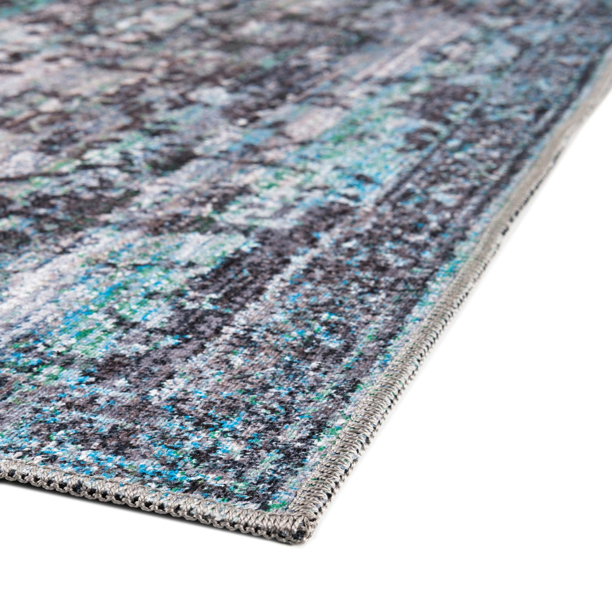 Baroque Era Collection Area Rug - Versailles (Blue Green) Square Blue Green  lifestyle 19
