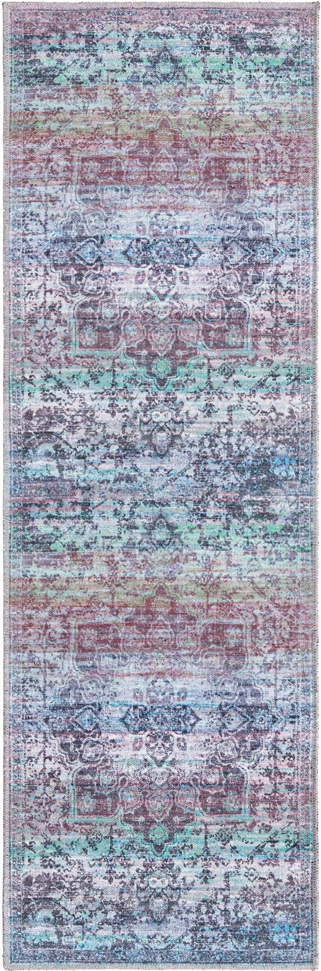 Baroque Era Collection Area Rug - Versailles (Blue Green) Runner Blue Green  lifestyle 10