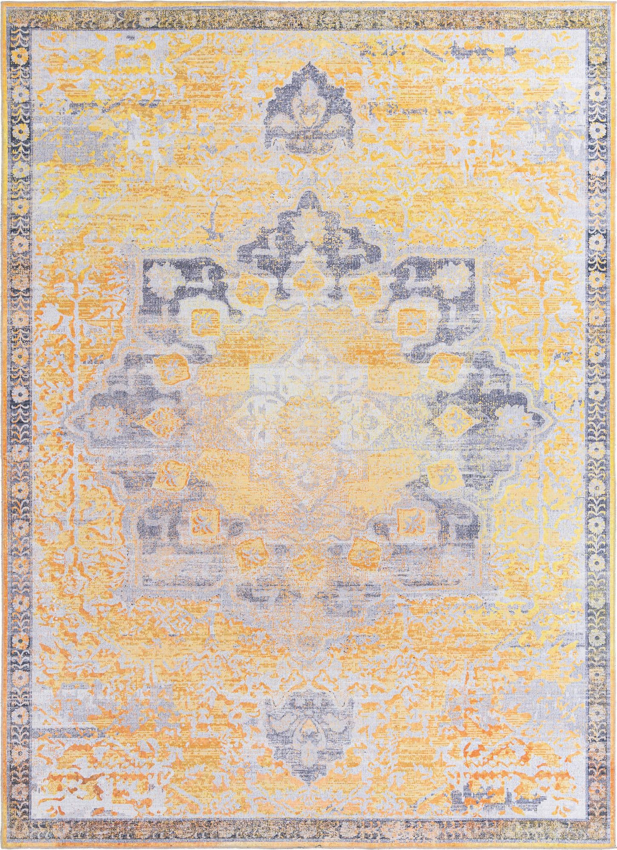 Baroque Era Collection Area Rug - Versailles (Tuscan Yellow) Rectangle Tuscan Yellow Main