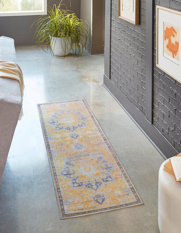 Baroque Era Collection Area Rug - Versailles (Tuscan Yellow) Runner Tuscan Yellow  lifestyle 17