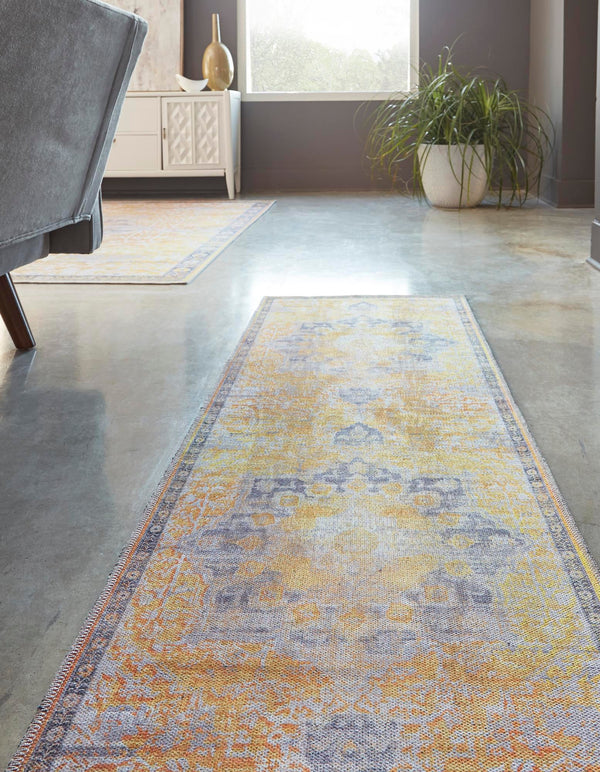 Baroque Era Collection Area Rug - Versailles (Tuscan Yellow) Runner Tuscan Yellow  lifestyle 19