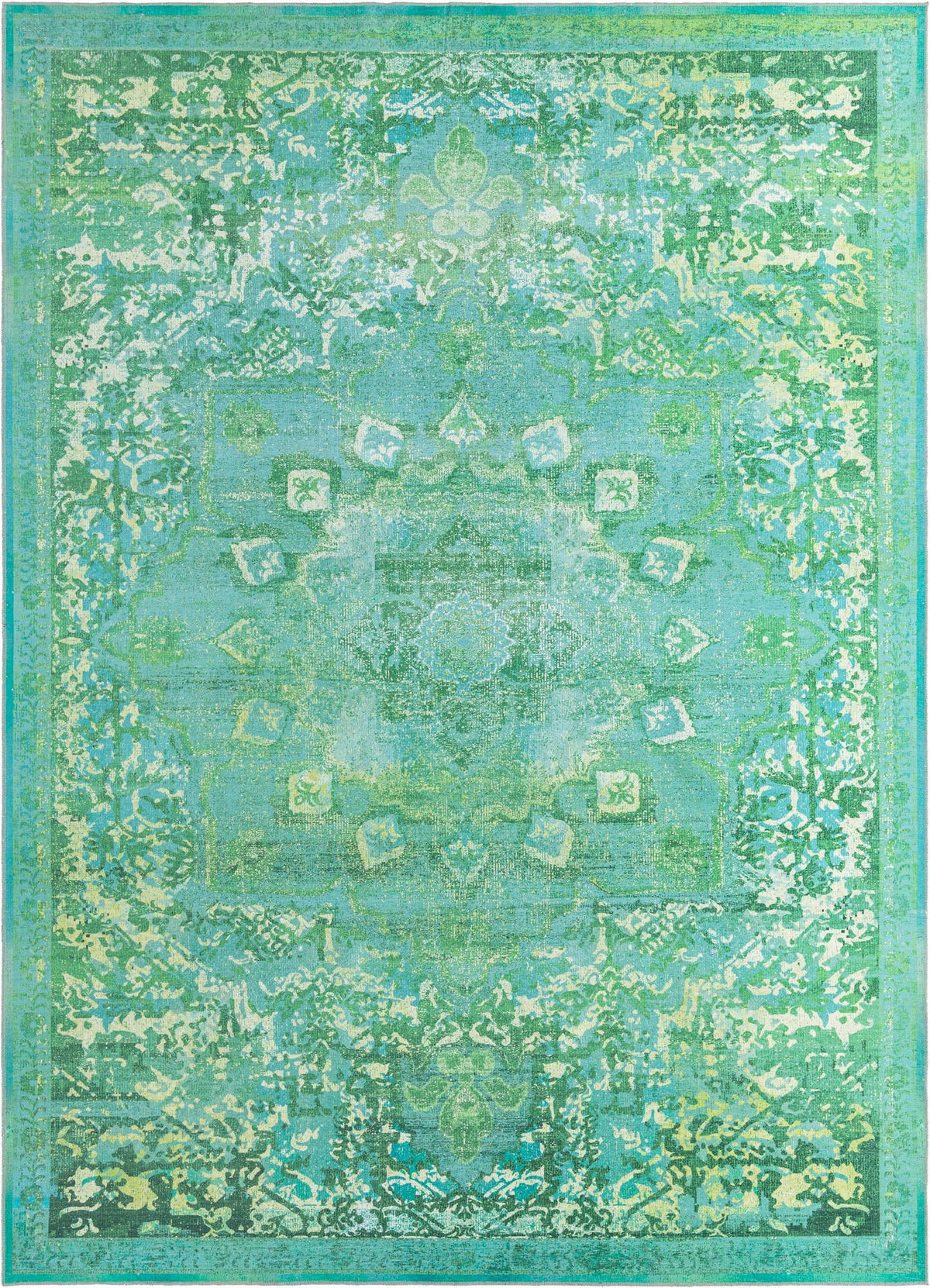 Baroque Era Collection Area Rug - Versailles (Spring Green) Rectangle Spring Green Main