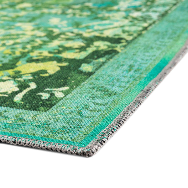 Baroque Era Collection Area Rug - Versailles (Spring Green) Rectangle Spring Green  lifestyle 6